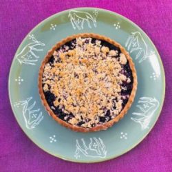 Roar buckwheat crumble tart